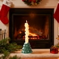 thumbnail image 5 of Christmas Tree Candlestick Holder Ceramic Tealight Holder 3.5 Inch Festive Evergreen Candle Stand for Holiday Table Centerpiece Mantel Decor Red Green, 5 of 6