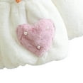 thumbnail image 4 of GYRATEDREAM Kids Girls Winter Fleece Coat Rabbit Applique Ear Hooded Faux Fur Jacket Hoodies Outerwear for 2-3Y White, 4 of 5