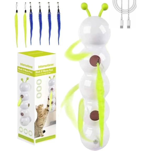 Caterpillar Cat Toy,Interactive Smart Cat Toy, Rechargeable Motion Activated Cats Toys, Bite Resistant, Automatic Kitten Toys for Bored Cats for All Ages Indoor Cat