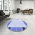 thumbnail image 3 of Ahgly Company Indoor Round Patterned Heavenly Blue Area Rugs, 3' Round, 3 of 6