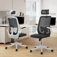 thumbnail image 3 of MoNiBloom Set of 2 Office Task Chair Adjustable High Back, Ergonomic Swivel Conference Seat with Headrest Lumbar Support, Black, 3 of 12