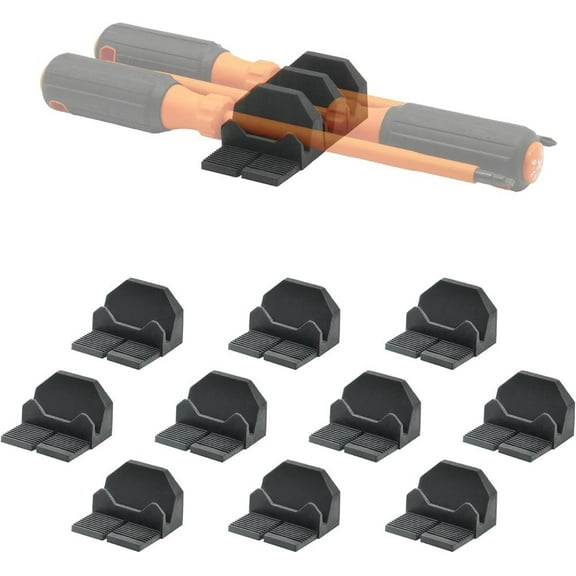 Stealthmounts Tpe Drawer Hive Screwdriver Holder, Black, 10 Pieces