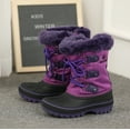 thumbnail image 5 of DREAM PAIRS Boys Girls Toddler Kids Ankle Winter Snow Boots Faux Fur-Lined Soft Boots Shoes Warm FORESTER PURPLE Size 1 Little Kid, 5 of 5