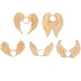 thumbnail image 1 of 5 pcs Wing Shape Wooden Crystal Ball Holder Mini Sphere Display Stand Tabletop Sphere Base, 1 of 8
