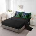 thumbnail image 5 of Feelyou Neon Lightning Twin Bedding Sets 7pcs, Green Blue Honeycomb Bedding Comforter Set, 5 of 8