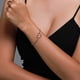 thumbnail image 4 of Pulseras para mujer, regalos para mujer, pulsera de moda para mujer con corazón dulce, creativa, brillante, con diamantes de imitación, color melocotón, minimalista, versátil, cadena de tenis, pulsera, 4 of 5