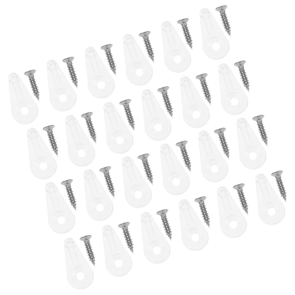 50 Pcs Fixed Clip Glass Clips for Windows Retainer Clips Cabinet Door Mirror Clamp Glass Fixing Clip Mirror Door Hanger