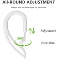 thumbnail image 3 of LAICAIW 2 Pairs Ear Hook Compatible with AirPods Pro 3 2 1 Gen, Multi-Dimensional Adjustable Ear Holder (White+Transparent), 3 of 7