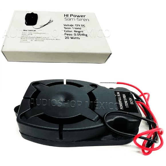 Sirena Alambrica Slim Extreme SIRSLIM 12 Volts Para Alarma Carro Moto Seguridad Extreme SIRSLIM