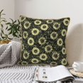thumbnail image 4 of KLL Sunflowers Decorative Throw Pillow Covers Velvet Soft for Couch Sofa Bedroom Living Room Outdoor (No pillow core)- 18"x18", 4 of 5