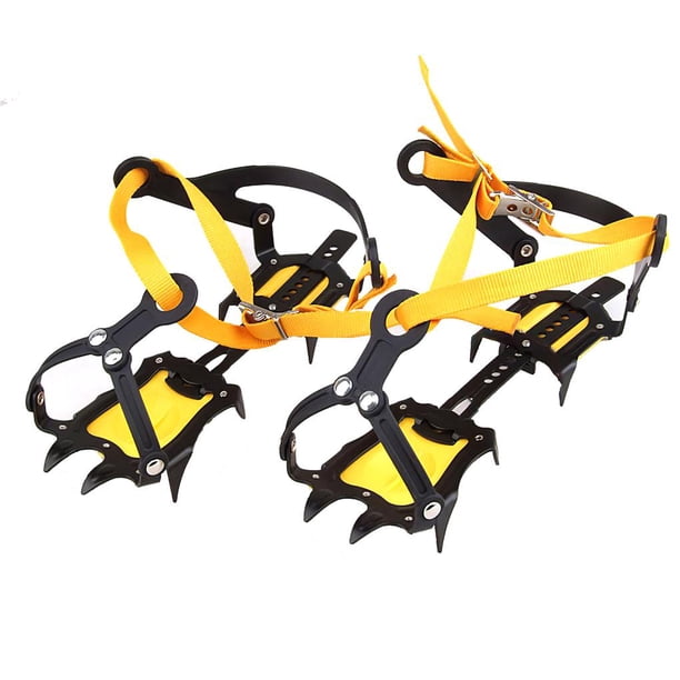 Hielo De 10 Dientes Cubierta De Zapato De Crampón Ajustable Taco De Montañismo Portátil Garra De Nieve Resistente Al Desgaste Durable Para Senderismo Escalada Pesca Sweethay OD007297-00