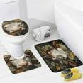 thumbnail image 4 of Farmhouse Highland Cow Funny Cattle And Flower 4 Piece Shower Curtain Sets, Non-Slip Rugs, Toilet Lid Cover And Bath Mat, for Bathroom Decor Set, 72" X 72", 4 of 8