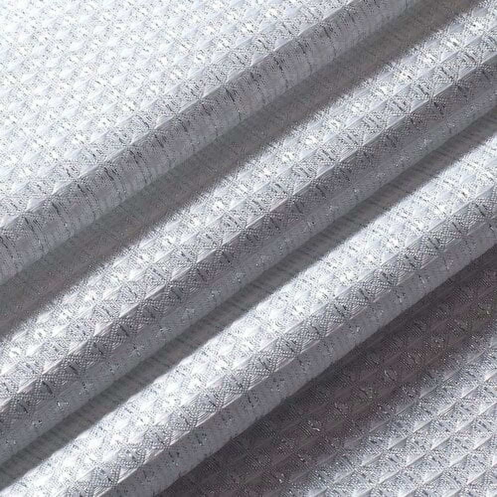 Dainty Home Lurex Waffle Polyester Shower Curtain, 70 x 72, White