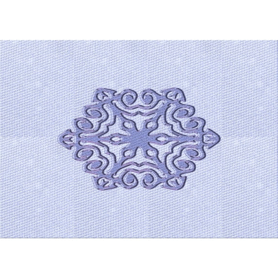 Ahgly Company Indoor Rectangle Patterned Lavender Blue Area Rugs, 6' x 9'