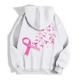 thumbnail image 6 of Womens Hoodies Seamless Quarter Zip Hoodie Fit Women's Zip Up Hoodie Pullover Cancer Awareness Month Long Sleeve Pocket Drawstring Casual Sweatshirt For Everyday Wear, 6 of 6