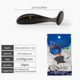 thumbnail image 2 of 20pcs Micro T-Tail Soft Fishing Lures Ultralight Paddle Tail Swimbaits for Panfish Trout Crappie Bass Perch Bionic Finesse Gear for Rivers and Lakes, 2 of 4