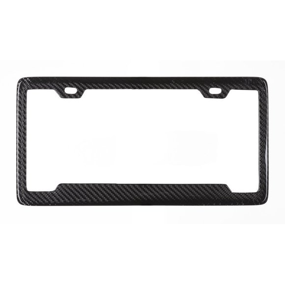 Real 100% Carbon Fiber License Plate Frame Tag Cover FF - D with Matching Screw Caps - 1 Frame