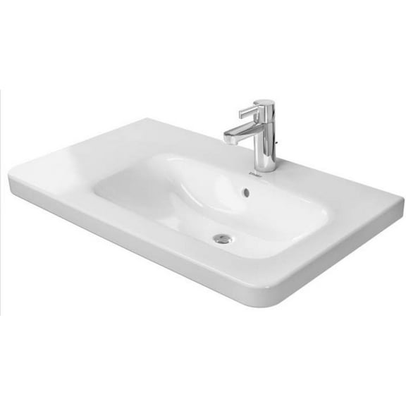 Duravit 232680-1Hole Durastyle 32" Ceramic Vanity Top - White / Glazed Underside
