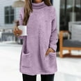 thumbnail image 6 of Women's Solid Color Mid-Length Cat Ear Fleece Hooded Sweatshirt, Plus Size Winter Warm Plush Pullover with Cozy Round Neck, Oversized Casual Loungewear for Daily Wear and Outdoor Activities, 6 of 9