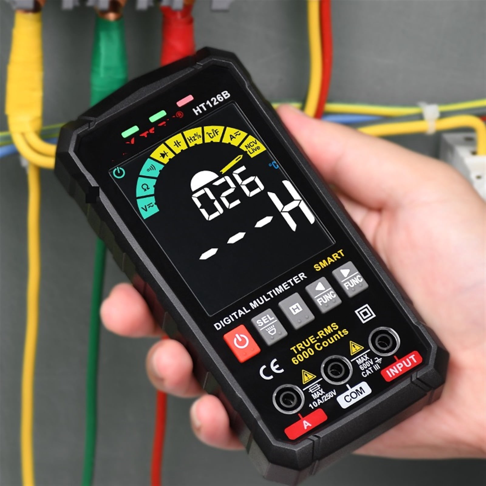 5th Generation Multimeter Digital Professional AC DC TRMS Voltage Current Ohm 60mF Hz DIY Electrician Meter Tester ,Precise Measurements