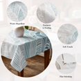 thumbnail image 5 of Ombre Brown Blue Table Cloth Waterproof Tablecloths, Summer Coastal Ocean Sea Beach Wave Tablecloth Dining Table Cover for Kitchen Party Tabletop Outdoor, Rectangle Tablecloth 60x102 Inch, 5 of 9