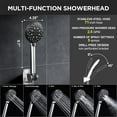 thumbnail image 6 of Veken Wide Rain Shower Head with Handheld, High Pressure Rainfall Showerhead Combo with Arm for Bathroom Accessories, Home Decor, Detachable Dual Shower with Multi Modes Handheld Spray, Silver Chrome, 6 of 9