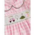thumbnail image 6 of aturustex Toddler Baby Girls Plaid Bubble Rompers 0 3M 6M 12M 18M Infant Golf Embroidery Babydoll Bodysuits Short Sleeve Jumpsuits Doll Collar Romper l Summer Daily Clothes for Holiday Party, 6 of 7