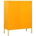 thumbnail image 3 of vidaXL Commode Jaune Moutarde 80x35x101.5 cm Acier, 3 of 5