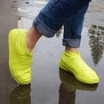 thumbnail image 3 of CHAO Fundas impermeables para zapatos, fundas de silicona reutilizables para zapatos para hombres y mujeres, l, amarillo, 3 of 5