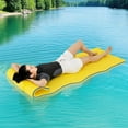 thumbnail image 2 of Costway 3-Layer Tear-Resistant Foam Floating Pad Island Water Sports Relaxing Yellow, 2 of 9
