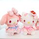 thumbnail image 2 of Nuevo lindo 4 estilos 25 cm vestido de flores Sanrios peluche My Melodies Kuromis Hello Kitties peluche para niños Sanrios muñeco de peluche, 2 of 4