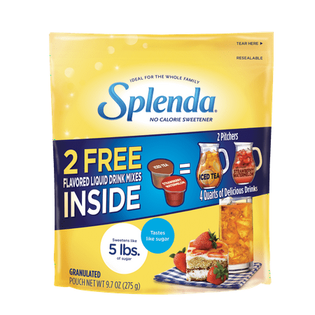 Splenda No-Calorie Granulated Sweetener, 9.7 Oz (Bonus Pack: 2 Free Drink (Best Low Calorie Drinks Without Artificial Sweetener)