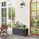 thumbnail image 4 of Yeshouse Macetero grande de metal para plantas de exterior, rectangular de acero resistente con montaje a presión para jardín, patio y jardín, 4 of 5