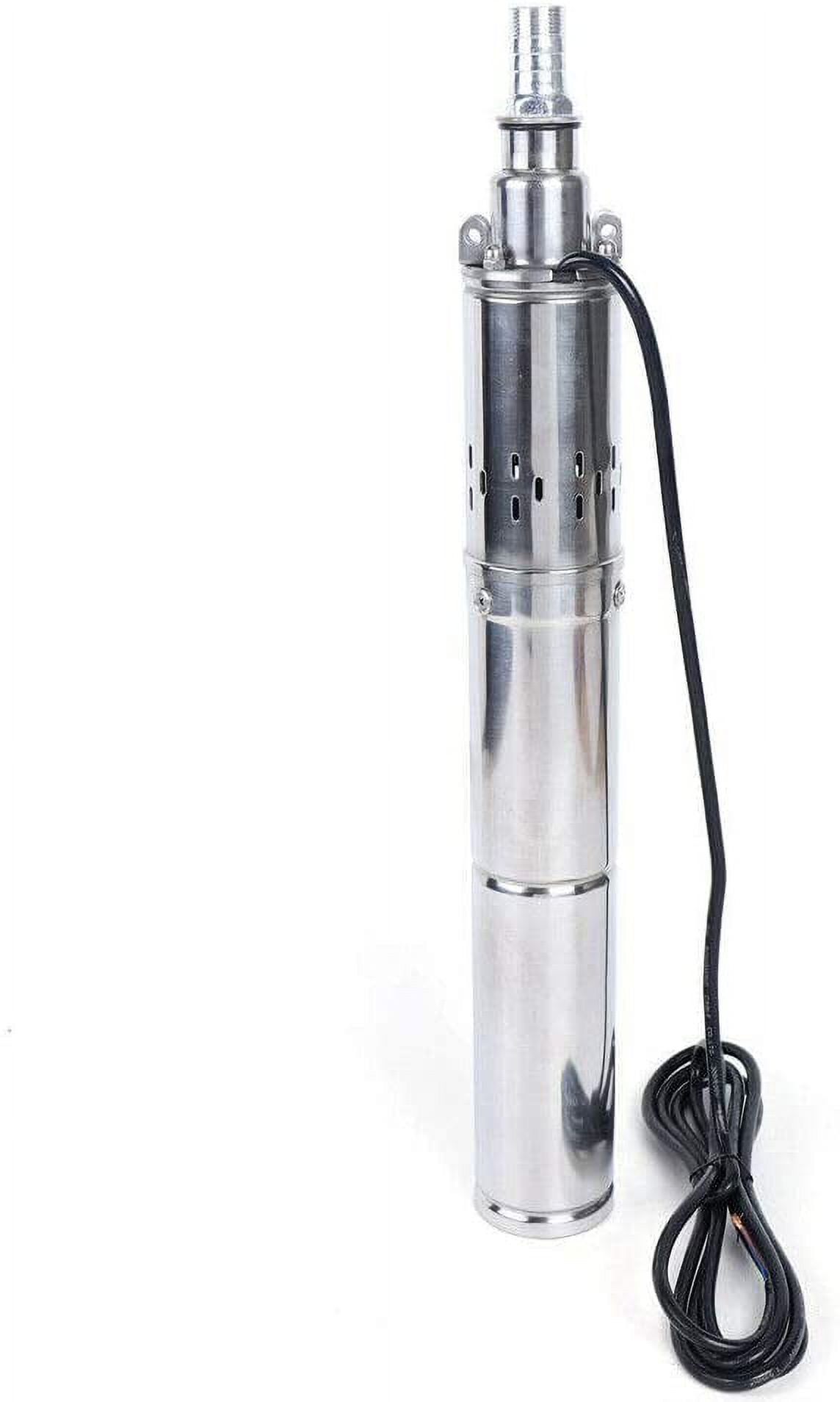 Miumaeov Solar Deep Well Water Pump, 370W 24V Stainless Steel Submersible Water Pump