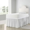 thumbnail image 2 of Dorm Bed Skirt - 100% Microfiber College Dorm Bed Skirt White Solid, 32" Drop Twin XL Size, 2 of 5