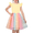 Yellow Rainbow, variant on Girls Dress Yellow Striped Daisy Flower Ruffle Tulle Party Holiday Cotton 8 Years