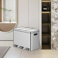 thumbnail image 3 of EDTara Dual Compartment Trash Can, Stainless Steel Kitchen Step Trash Can with Lids,Oft-Close Lid & Foot Pedal - Kitchen Recycling/Waste System, 3 of 7