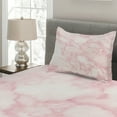 thumbnail image 2 of Ambesonne Marble Print Quilted Coverlet 2 Pcs, Soft Granite Texture, Twin Size, Pale Pink, 2 of 4