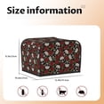 thumbnail image 4 of KLL Red Rose Skull Print 4 Slice Toaster Dust Covers Kitchen Small Appliance Cover with 2 Pockets,Can hold Jam Spreader Knife & Toaster Tongs (12.4 x 10.6 x 8.2), 4 of 6