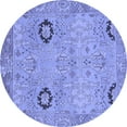 thumbnail image 1 of Ahgly Company Indoor Round Oriental Blue Traditional Area Rugs, 6' Round, 1 of 4