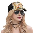 thumbnail image 5 of Disketp Mushrooms And Rainbows Peace Print Trucker Hat Men Women - Mesh Baseball SnapBack Cap, 5 of 7