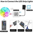 thumbnail image 4 of Tira de luces LED GANZQH RGB que cambian de color de 100 pies con control remoto, 4 of 6