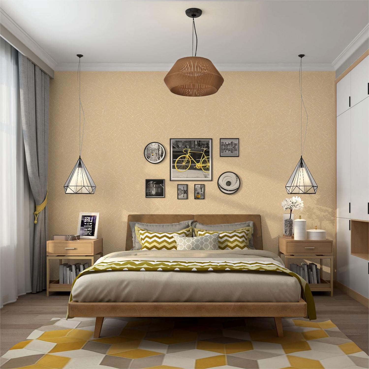 UMIGGEE 15.7" x 393" Gold Peel and Stick Wallpaper Embossed Self Adhesive Silk Wallpaper Removable Kitchen Wallpaper Vinyl Texture Contact Paper