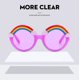 thumbnail image 3 of Gafas de sol para niños, unisex, de goma, polarizadas, lindas, arcoíris, para bebés, niñas, niños, con estuche para gafas para niños (púrpura Feliz Sencillez, 3 of 5