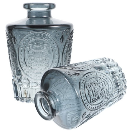 Toddmomy Purple Glass Aromatherapy Bottles for Storage 2 Pcs Carved Essential Oil Bottles Home Use