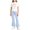 Sky Blue, variant on Yuanlook Kids Matching Outfit Set Short Sleeve Crew Neck Top Elastic Flare Pants Bow Print Casual Set for Girls