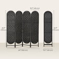 thumbnail image 3 of HOMCOM 4 Panel Room Divider, Bohemian Folding Privacy Screen, Black, 3 of 10