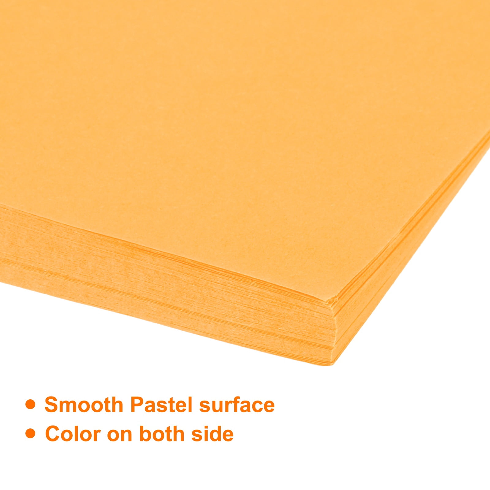 Uxcell 75 Sheets Origami Paper Double Sided 10x10 Inch(25x25cm) 70GSM Origami Paper Square Sheet Easy Fold for Beginners DIY Arts Crafts Projects, Fluorescent Orange