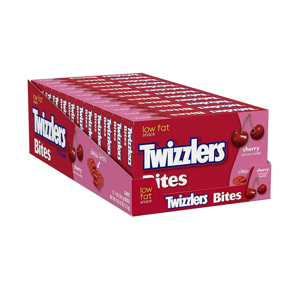 TWIZZLERS Licorice Candy, Cherry, Bites, 5 Ounce (Pack of 12) Walmart