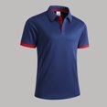 thumbnail image 2 of XDZJLR Mens Polo Shirts Short Sleeve Classic Collar Casual Breathable Knit Blend Button Closure Tops Mens T Shirts S-2Xl, 2 of 5